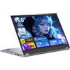 AUKABREX 15,6 Pollici PC Portatile 2-in-1 Touchscreen, Notebook Win 11 con Ryzen 3 3200U Processore, Laptop 16GB RAM 1TB SSD, Computer Portatile 360° Rotation Touchscreen 1080P FHD USB3.0 Mini-HDMI RJ45