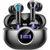 Rinsmola Cuffie Bluetooth, Auricolari Bluetooth 5.4 con 3D Hi-Fi Stereo, Cuffie in Ear con 4 ENC Cancellazione Rumore Mic, 36 Ore LED Display, USB-C Rapido, IP7 Impermeabili Cuffiette Bluetooth per Android/iOS