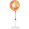 EMPOTEC stufa radiante a carbonio con piantana regolabile, riscaldatore e radiatore elettrico da 1100 W, timer integrato, oscillazione, 2 livelli di calore e testa inclinabile