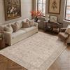 PureCozy Tappeto Salotto 160x230cm Marrone Tappeti Vintage | Pelo Corto, Lavanderia, Camera da Letto, Lavabile in Lavatrice Antiscivolo Grande Tapetto, Scendiletto Carpet