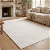 Enyhom Tappeto Salotto Pelo Corto 140 x 200 cm Beige, Tappeti Soggiorno Moderno Motivo Geometrico, Alta Qualità Tappeti Salotto Facile da Pulire Tappeto per Soggiorno, Camera da Letto