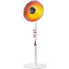 Myself 21 SHOP® Stufa A Piantana al Carbonio a forma di Ventilatore Caldo, Riscaldamento Rapido, Oscillante con Rotazione a 90°, Potenza Regolabile 500W/900W