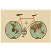 Plancholo Tappetino per porta d'ingresso con mappa della bicicletta, zerbino per interni ed esterni, decorazione per porta posteriore, 60 x 40 cm