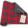 Tex family Passatoia Cucina Tartan Rosso Scozzese, Runner Antiscivolo con Fondo PVC, Tagliabile su Misura, Made in Italy - Cm. 50x180