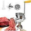Ianulus Tritacarne manuale in acciaio inossidabile con insaccatore per salsicce, tritacarne manuale per uso domestico, tritacarne multifunzionale per salsicce, aglio e peperoncino
