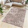 By Suardi Tappeto Living Velour Antiscivolo Dis. DALLAS col ROSA Ideale per Soggiorno Camera Living (140x200cm)