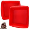 HVIHWI 2 Pezzi Stampo Plumcake Silicone Quadrato, Tortiera Silicone Stampo Pane in Cassetta Teglia per Toast Silicones per Teglia Torta Pasticceria Fai Da Te (19,5×18×5,5cm)