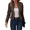 Minetom Blazer Donna Autunno Inverno Elegante Manica Lunga Tinta Unita Aperto Lavoro Affari Ufficio Giacca