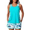 Generic Blouson Tankini Costumi da bagno da donna 2026 Costume da bagno a due pezzi con tasche sportive pantaloncini da bagno costumi da bagno per donne anziane