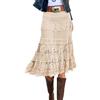 ORANDESIGNE Gonna da Donna Estate Boho in Pizzo Boho Leggeri Gonna con Volant Mini Gonna da Spiaggia Mixi Gonna Basic Gonna Lunga per Vacanza