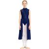 Kaerm Ragazze Vestito da Balletto Ballo Lirico Contemporaneo Senza Maniche Maxi Abito da Pattinaggio Artistico Body Danza Classica Ballerina Costume da Ballo Latino Tango