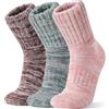 Sandsuced Calze Lana Merino Uomo Donna Calde | Lana Merino, Caldo, Spesso, Termico, Traspirante, Inverno, Unisex, Lavoro, Comfort, Regalo, 3 Paia
