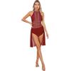 Freebily Vestito Danza Lirica Contemporanea Donna Body Danza Classica Moderna Ginnastica Ritmica Balletto Leotards Abito da Pattinaggio Artistico Costume da Ballo Latino