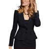 ORANDESIGNE Donna Giacca da Abito Blazer Leggero e Sottile Elegante Manica Lunga a Aperto Casual Scollo Risvolto Classico Ufficio Business Blazer Gilet Tailleur Giacca con Bottoni