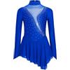 inhzoy Abito da Pattinaggio Artistico Bambina Balletto Leotard Manica Lunga Vestito Ballo Latino Tango Body Danza Classica Ballerina Costume da Danza Samba Salsa Dancewear