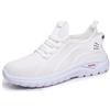 Generico Scarpe Donna Sneakers 36-43 EU in Rete Traspirante Sneakers Running Eleganti con Lacci Scarpe da Ginnastica Comode Casual per Primavera Estivo Sportive Corsa Fitness Palestra Camminare,Bianco,36