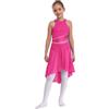 inhzoy Vestito da Danza Lirica Contemporanea Bambina Abtio da Pattinaggio Artistico Strass Leotards Body da Ginnastica Vestito da Danza Classica Moderna Jazz Dancewear