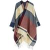 OIZEN Scialle Donna, Poncho Aperto, Cardigan Mantella, Maglioni Oversize per Autunno e Inverno