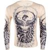 Freebily T-Shirt Uomo Slim Fit Girocollo Maglia Tatuaggio Uomini Maglietta Manica Lunga Vintage Camicia Hawaiana Floreale Tatuata T Shirt Divertenti