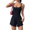 ticticlily Tuta Intera Donna Estiva Salopette Corte Casuale senza Maniche con Spalline a Vita Alta Jumpsuit Sportiva Playsuit