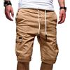 Tomwell Pantaloni Corti da Lavoro Estivi Uomo Sportivo Bermuda Cargo Pantaloncini Coulisse Vintage Casual Loose Pantaloni da Spiaggia Basket Running Palestra con Tasche