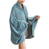 LIUYUYOUGO Coprispalle Donna Elegante Poncho Da Donna Scialli In Pile Sherpa Multiuso Avvolgenti Coperte Indossabili Ultra Morbide Mantelle In Flanella Con Bottoni Coperte Portatili Cappotto Caldo I