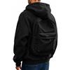 Generico Felpa Uomo Donna con Cappuccio e Zaino Incorporato Sul Retro Giacca con Zip e Tasca Design Zaino Cucito Posteriore Unisex Tinta Unita Felpe a Maniche Lunghe Autunno Hoodie Oversize da Viaggio Trekking
