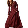 ORANDESIGNE Donna Vestito Medievale a Manica Lunga Costume Cosplay Principessa Vestito Gotico Rinascimentale