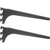 QUARKZMAN 2Pcs Supporti Regolabili Scaffalatura, A Binario Singolo Da Supporti Pesanti Per Scaffali In Metallo Per Armadi, Librerie, Scaffalature Da Negozio, Nero.