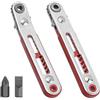 WanderGo Mini cricchetto, 2 cacciaviti angolati a cricchetto, mini cacciavite angolato a testa piatta con testa a gomito con 2 punte, set di cacciaviti a cricchetto reversibili per utensili manuali fai da te