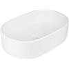 OGOMONDO Lavabo Da Appoggio Ceramica Bianco Ovale Arredo Bagno Lavandino 56x35x14 Cm (OPACO)