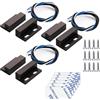 Gebildet 3 set Nero Cablaggio Interruttore Magnetico NO/NC Sensore per Porta da Incasso Contatto per Finestra Nascosta Interruttore Reed per Controllo Accessi Sostituisci Sistema di Allarme