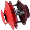 Beatifufu Ventola estrattore fumi per stufa e 80W 220V lega zinco-ferro | Diametro canna fumaria 110-200 mm, struttura passante, montaggio professionale, colore rosso, senza spina