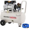 GUIVACI Compressore silenzioso da 24 l, senza olio, 1100 W (1,5 CV), max 8 bar, 190 l/min, 60 dB, con tubo dell'aria da 10 m, per officina, auto e verniciatura