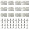 TOOINKCV 12 Pcs Cerniere per Legno Pesanti, 2,5 Pollici Cerniere Porte Acciaio Inox | Cerniere per Porte Interne, Cerniere Pieghevoli a Sfera, Cerniera a Vite per Ante Finestre Cassetti