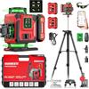 Vahlbeste Livella Laser Autolivellante 360, 16 Linee Laser Verde con Treppiede, APP | Livella Laser con 2x4800mAh Batterie Ricaricabile,Telecomando, Indicatore LED/IP54 Impermeabile per Cantieri e Lavori Interni