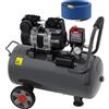 ORTOSUD Compressore d'Aria Portatile,Compressore Aria Oil-Free con ruote, Serbatoio 24 Litri,1100 W/1,5 HP, Pressione Massima 8 bar,Rumorosità 65 dB con Tubo Dell'aria da 10M