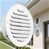 Generic Griglia di Ventilazione Rotonda in Acciaio Inox Presa D'Aria con Zanzariera | Copertura di Ventilazione Tonda Antiruggine per Interni ed Esterni, Griglia Aerazione per Cucina, Bagno(Bianco,80mm(3.1in))