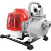 HIJNXG Pompa dell'acqua a benzina da 1,7 HP con attacco da 2,5 cm, motore a 2 tempi, pompa da giardino per acque sporche con base in metallo e maniglia per il trasporto per irrigazione