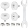 QUARKZMAN 22 mm Rotelle Box Doccia Cuscinetti Ruote Scorrevole Porta Universali con Vite e Chiave per Cassetti Portadocumenti Ricambi Fai Da Te Bianco, 4Pz