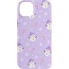 Cute Christmas & Cozy Winter Xmas Patter Custodia per iPhone 14 Plus Lavanda lilla viola pupazzo di neve sciarpa inverno Natale