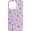 Cute Christmas & Cozy Winter Xmas Patter Custodia per iPhone 14 Pro Max Albero di Natale alla menta piperita di pan di zenzero e lavanda lilla