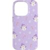 Cute Christmas & Cozy Winter Xmas Patter Custodia per iPhone 14 Pro Lavanda lilla viola pupazzo di neve sciarpa inverno Natale