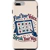 Neurodiversity Inclusion Roots Custodia per iPhone 7 Plus/8 Plus AAC Communication Board Find Your Voice Speech Therapy