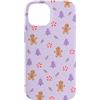 Cute Christmas & Cozy Winter Xmas Patter Custodia per iPhone 14 Albero di Natale alla menta piperita di pan di zenzero e lavanda lilla