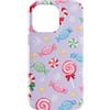 Cute Christmas & Cozy Winter Xmas Patter Custodia per iPhone 14 Pro Max Lilla lavanda pastello Candy Lollipop Cane Natale Natale