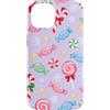 Cute Christmas & Cozy Winter Xmas Patter Custodia per iPhone 14 Lilla lavanda pastello Candy Lollipop Cane Natale Natale