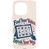 Neurodiversity Inclusion Roots Custodia per iPhone 15 Pro AAC Communication Board Find Your Voice Speech Therapy
