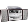 Impianto stereo retrò con giradischi, doppia piastra a cassette, CD e radio KA 3