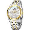 OLEVS Orologio al quarzo analogico minimalista da uomo in acciaio inossidabile impermeabile luminoso con data automatica